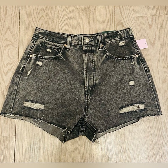 NWT Wild Fable Acid Wash Black High Waisted Cutoff Shorts - Picture 1 of 2